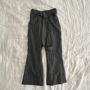 Orseund Iris Flare Crop Pants - Charcoal Wool